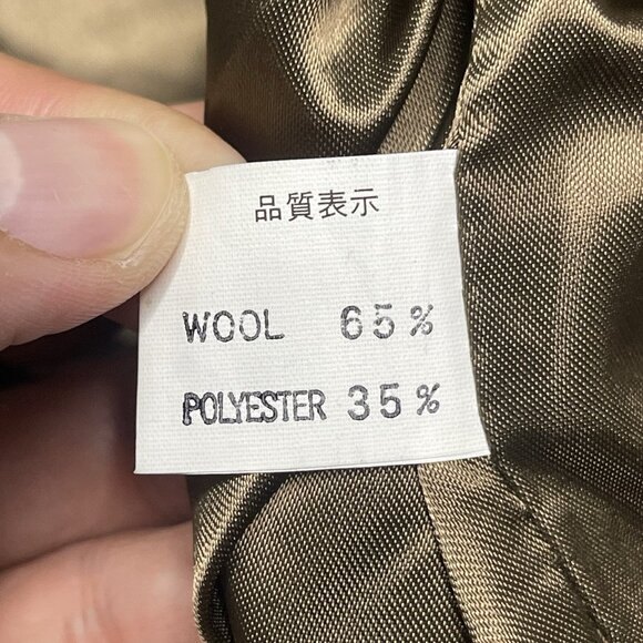 Vintage Jolipel Wool Blend Brown Jacket Sweater Open Collar XL - Picture 6 of 9